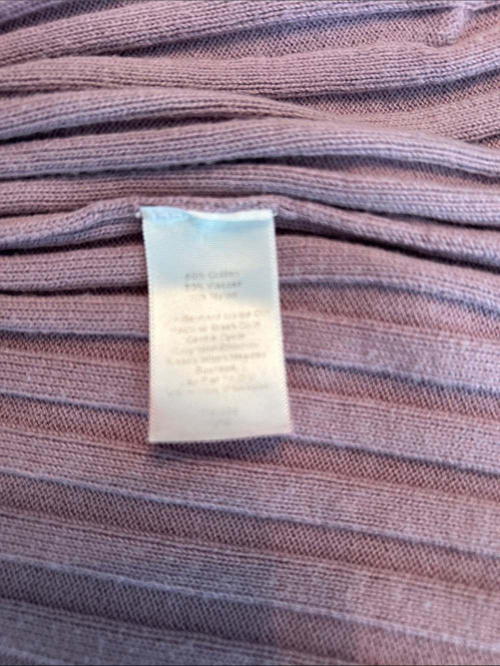 Talbots Dusty Lavender Ribbed Button Cardigan - Picture 6 of 8